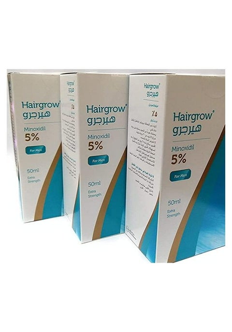 Hair Grow 5 Minoxidil, 50 ml Pack of 3
