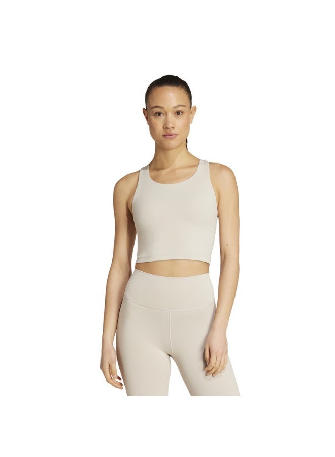 Adidas Adidas All Me Ms Tank W Beige Training Bra For Women  - Image 3