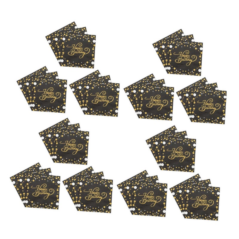 60 قطعة مناديل العشاء المطبوعة لحفلة عيد الميلاد أو المناسبات والكوكتيل، بتصميم أنيق وناعم وماص - Image 2