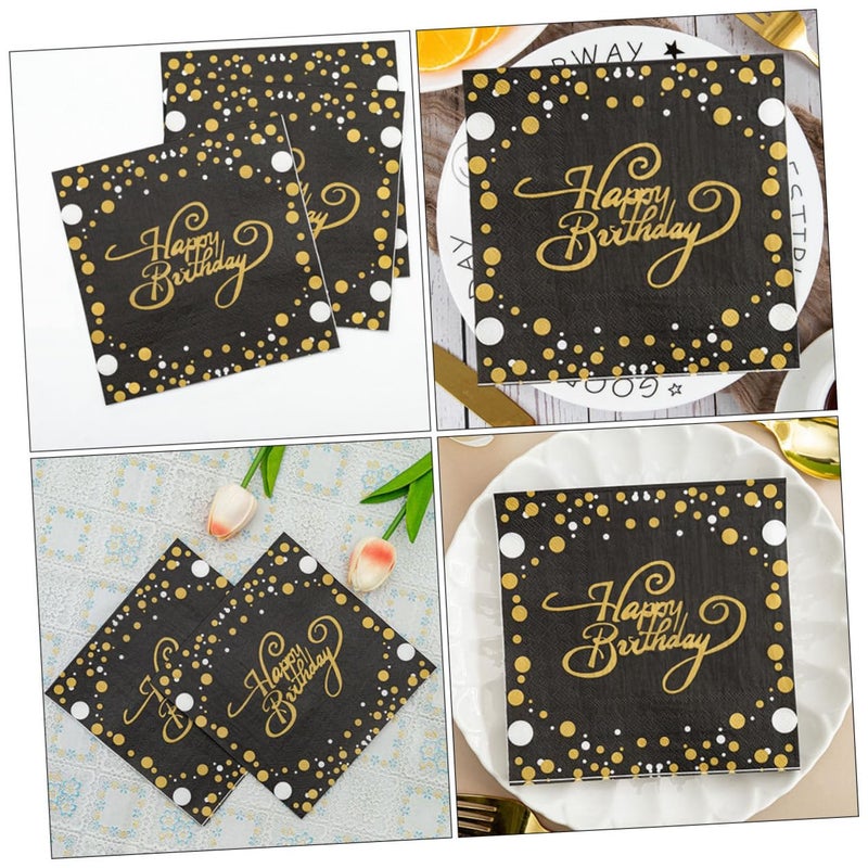 60 قطعة مناديل العشاء المطبوعة لحفلة عيد الميلاد أو المناسبات والكوكتيل، بتصميم أنيق وناعم وماص - Image 5