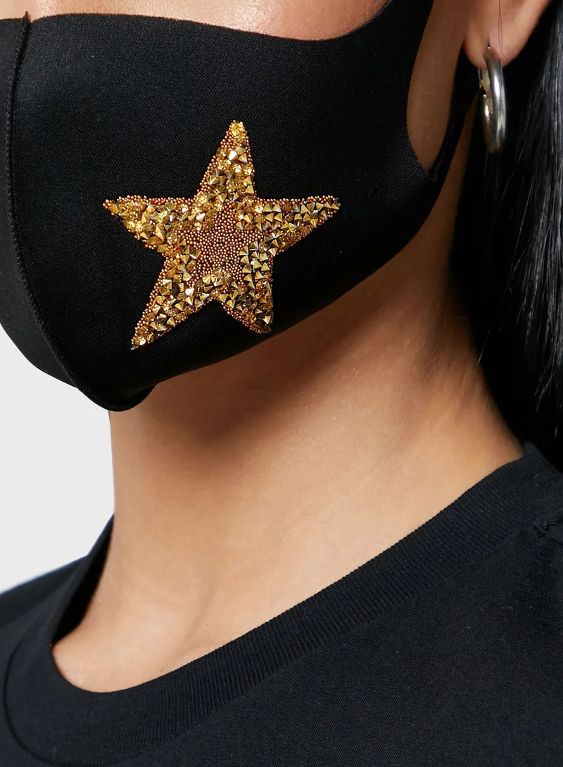 Ginger Glitter Star Face Mask