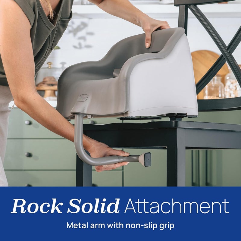 Chicco Chicco Cinch Clamping Booster Seat with Quick Set Up EasytoClean Removable Seat Cushion and 3Point Harness  MochaGrey - Image 3