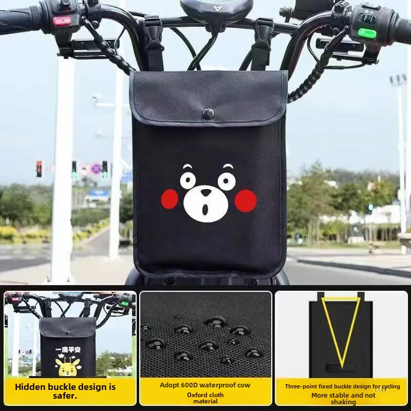 Generic Waterproof Large Capacity Bike Pouch Black Bear [New Double Layer Waterproof Thickened Large Size with Cover] 