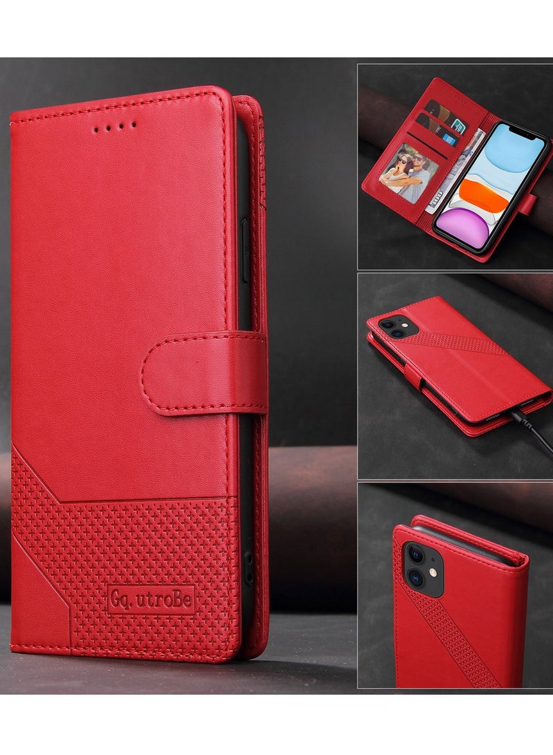 Suteni Flip Cover Leather Protective Hidden Card Slots Phone Case for iPhone - Image 3