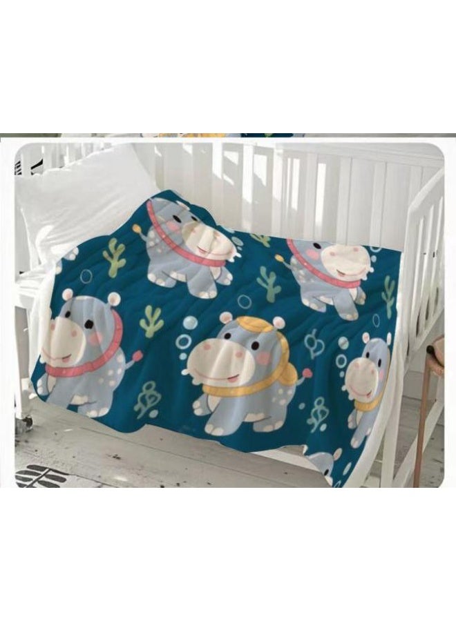 general Baby and children's cartoon flannel thin blanket (warm and comfortable, suitable for sleep, game use) 70cm*100cm - Image 2
