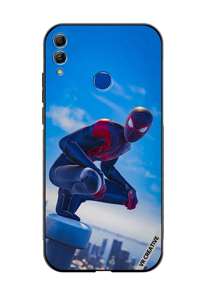 Protective Case Cover For Honor 10 Lite Spiderman Design Multicolour