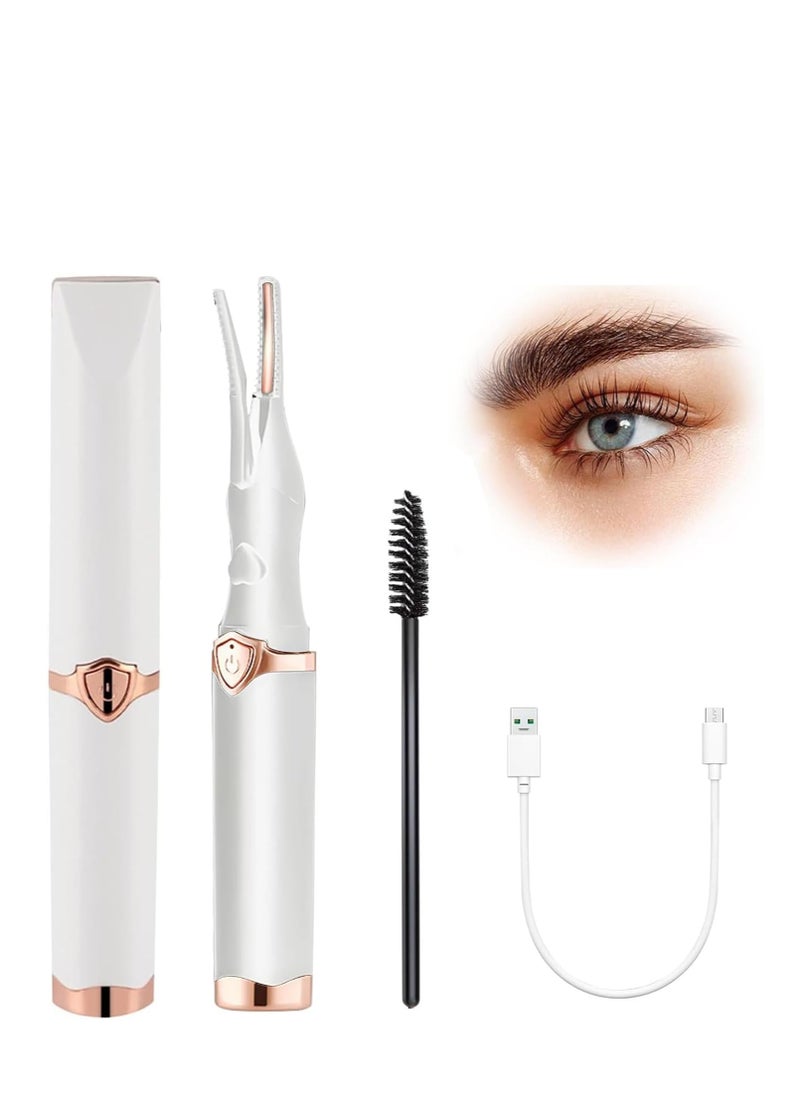 Rightsure Electric eyelash curler, USB rechargeable heated eyelash curler, anti-scalding heated eyelash curler with 3 temperature settings, women's eyelash curler eyelash tool  - Image 1