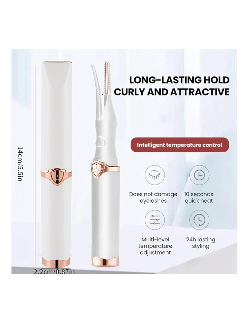 Rightsure Electric eyelash curler, USB rechargeable heated eyelash curler, anti-scalding heated eyelash curler with 3 temperature settings, women's eyelash curler eyelash tool  - Image 2