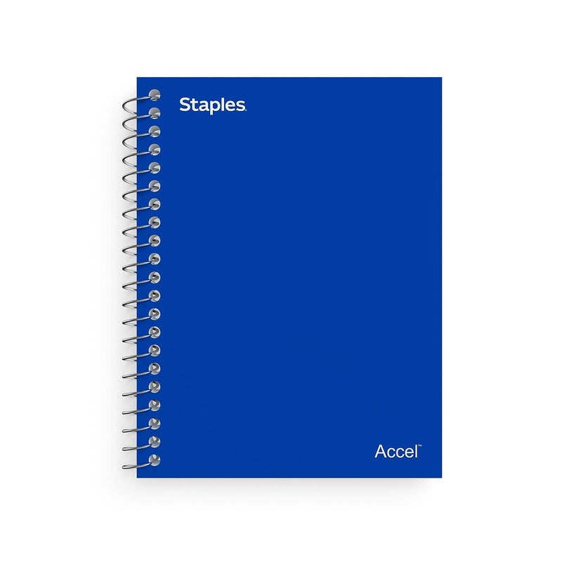 Staples STAPLES Premium 1Subject Notebook 35 x 55 College Ruled 200 Sheets Blue Cover  - Image 1