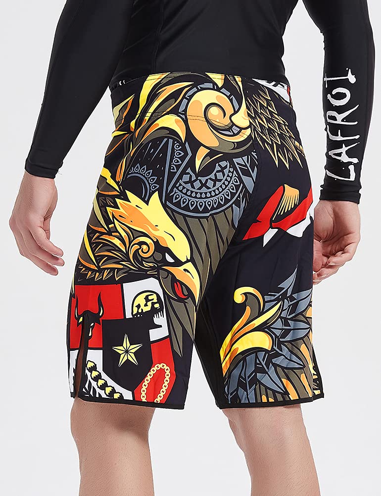 LAFROI Mens MMA Cross Training Boxing Shorts Trunks Fight Wear with Drawstring and Pocket-QJK01(Royal,MD) - Image 5