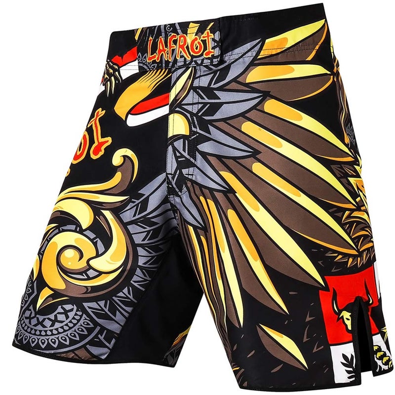 LAFROI Mens MMA Cross Training Boxing Shorts Trunks Fight Wear with Drawstring and Pocket-QJK01(Royal,MD) - Image 1