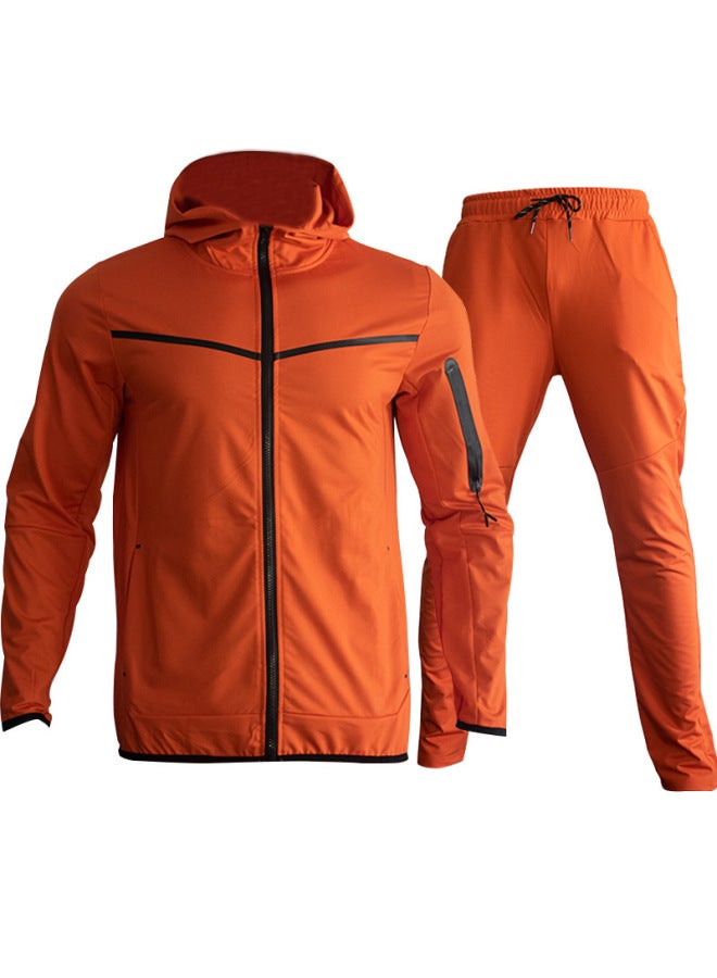 Trendy Men's Suits, Spring And Autumn Sportswear, Casual Jackets And Sweatshirts, Two-piece Set - Image 1