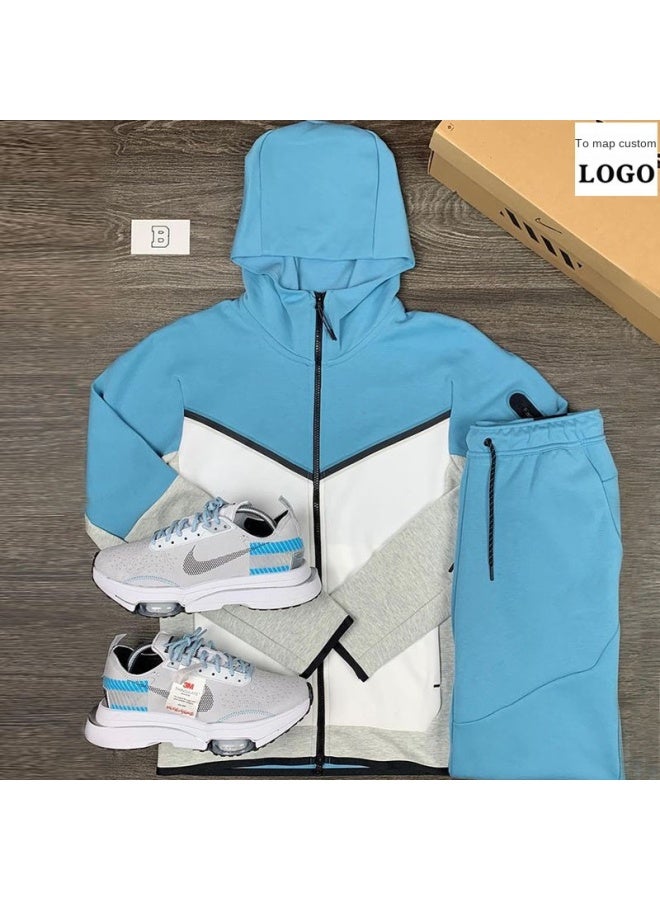 Trendy Men's Suits, Spring And Autumn Sportswear, Casual Jackets And Sweatshirts, Two-piece Set - Image 4