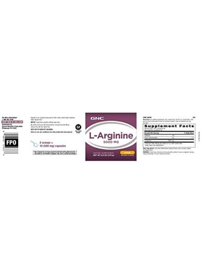 GNC GNC L-Arginine 5000MG - Orange - Image 4