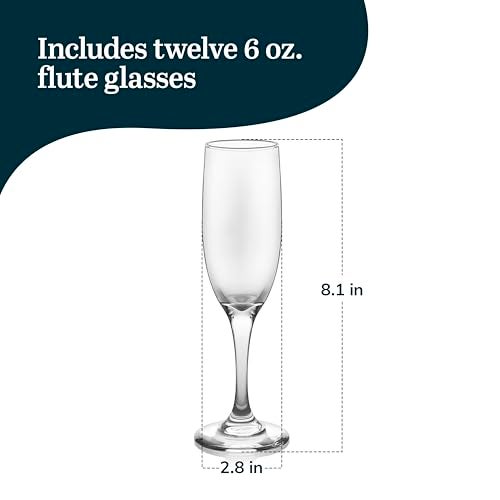 Libbey Catawba Flute Glasses, 6-ounce, Set of 12 - Image 3