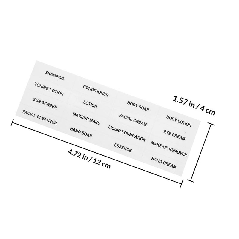 12 Sheets Clear Bathroom Labels Organization Labels Refillable Bottle Stickers for Lotion Cream Shampoo Cosmetic Travel Bottles - Image 2