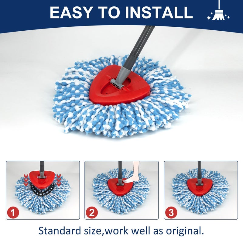 GFRED Spin Mop Replacement Head Base Compatible with Oceda EasyWring 1-Tank System Mop Rotating Triangle Mop Head Cover Replacement Rotating Mop Base Plastic Base for Spin Mop Accessories - Image 5