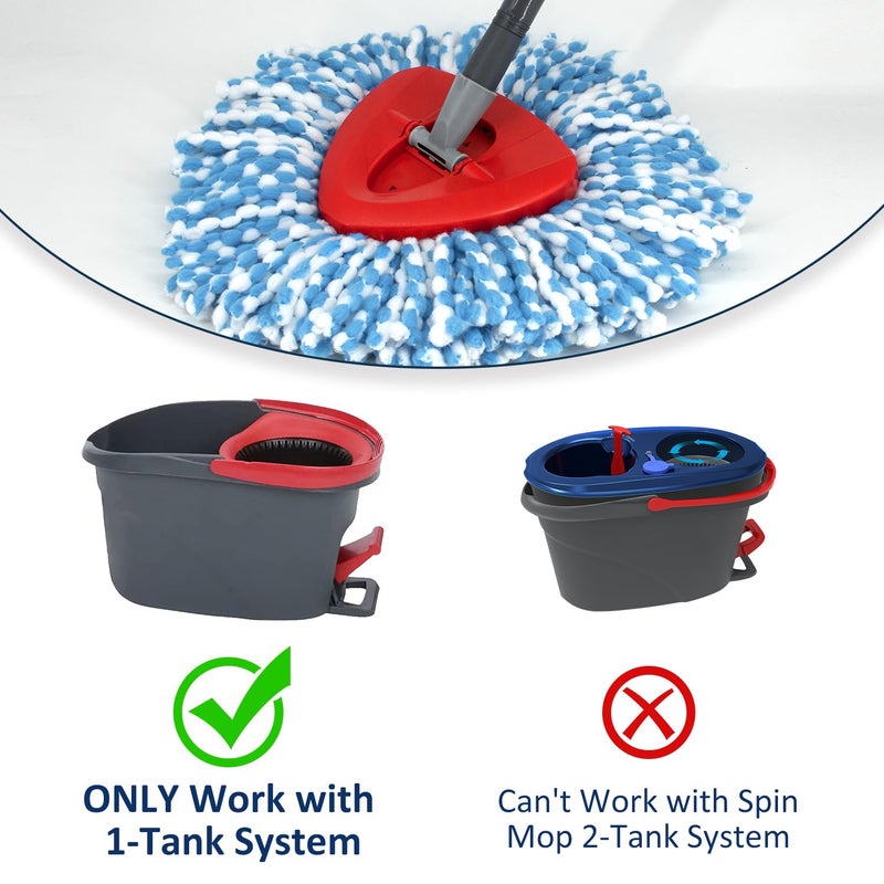 GFRED Spin Mop Replacement Head Base Compatible with Oceda EasyWring 1-Tank System Mop Rotating Triangle Mop Head Cover Replacement Rotating Mop Base Plastic Base for Spin Mop Accessories - Image 2