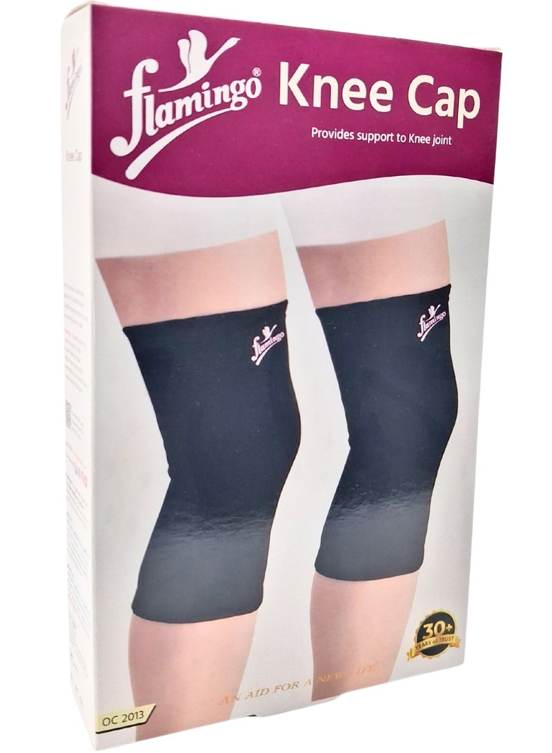 Flamingo Knee Cap Medium (Black) 1P
