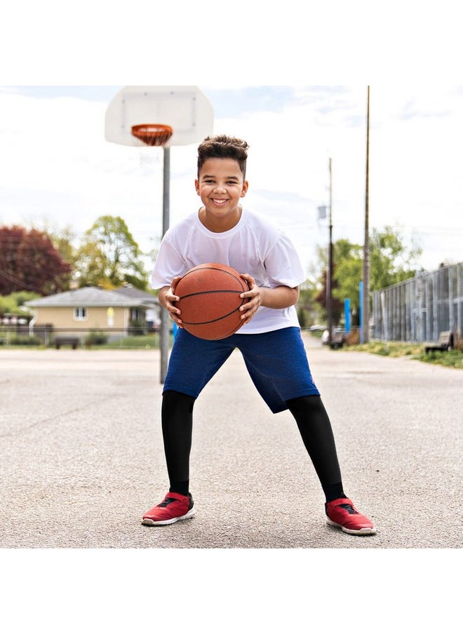 Haysandy - Boys' Compression Leggings 2 Pack Athletic Tights Basketball Compression Pants Boys Sport Leggings (Black Small) - Image 1