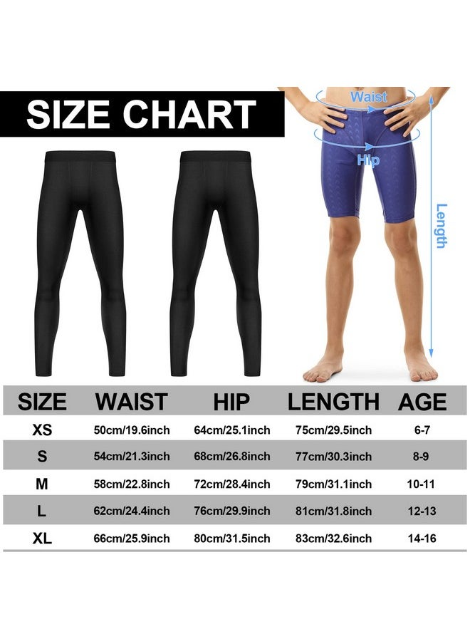 Haysandy - Boys' Compression Leggings 2 Pack Athletic Tights Basketball Compression Pants Boys Sport Leggings (Black Small) - Image 1