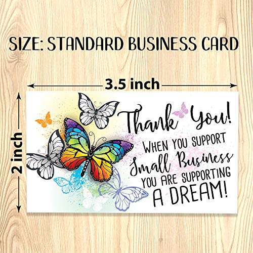 Lone Star Art Business Thank You Cards - Small Business Essentials - When You Are Supporting Small Businesses - Blank Note Card, Stationery Set of 50 3.5 x 2 Standard Business Card, Small Business Thank You Cards - Image 3
