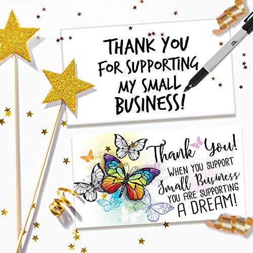 Lone Star Art Business Thank You Cards - Small Business Essentials - When You Are Supporting Small Businesses - Blank Note Card, Stationery Set of 50 3.5 x 2 Standard Business Card, Small Business Thank You Cards - Image 5