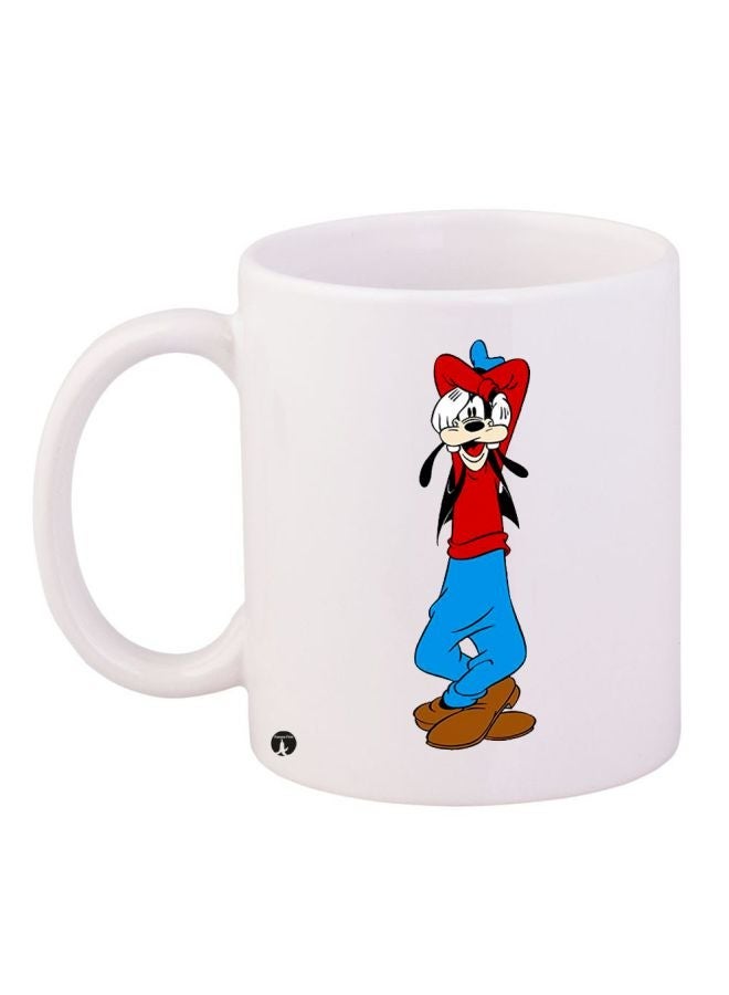 Cartoon Printed Coffee Mug White/Red/Blue 11ounce