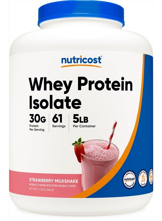 Nutricost Whey Protein Isolate Strawberry Milkshake - 5LBS - Image 1