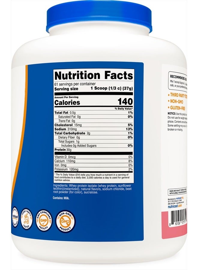 Nutricost Whey Protein Isolate Strawberry Milkshake - 5LBS - Image 5