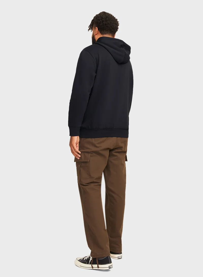 JACK & JONES Plus Size Graphic Printed Hoodie