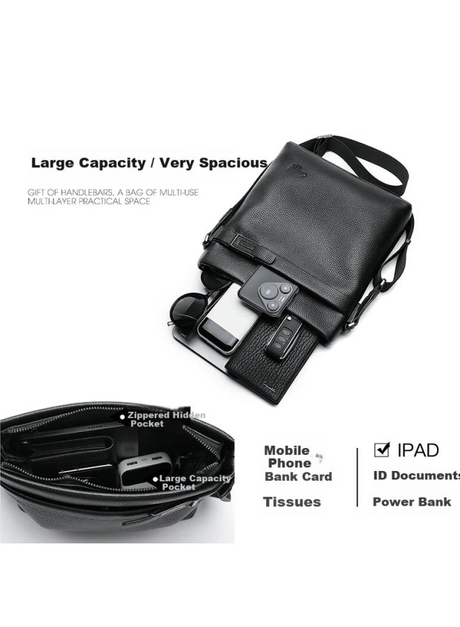 Crocodile First Layer Cowhide Men's Business Casual Shoulder Bag Crossbody Bag Men's Birthday Gift T3023 - Image 3
