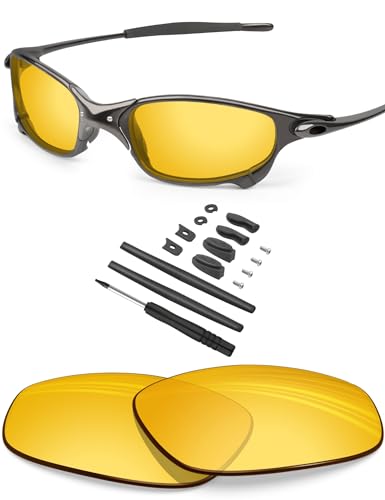 BLAZERBUCK Anti-salt Replacement Lenses & Sock Kit for Oakley Juliet - High Intensity yellow - Image 1