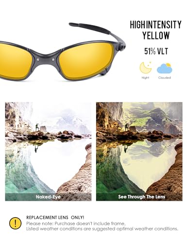 BLAZERBUCK Anti-salt Replacement Lenses & Sock Kit for Oakley Juliet - High Intensity yellow - Image 3