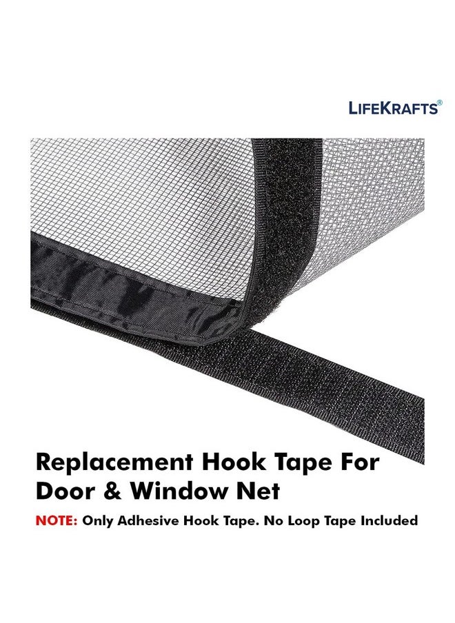 Lifekrafts LifeKrafts Self Adhesive Hook Tape Roll (Without loop tape) & Thumbnails for Magnetic Door Net & Window Net Replacement Accessory (20mm width x 12 meters/40 ft/480 inches length Hook Tape - Black Color)  - Image 5