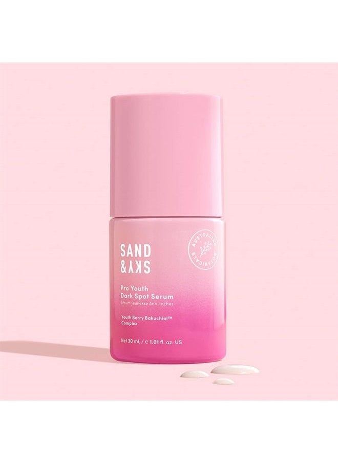 Sand & Sky Pro Youth Dark Spot Serum - Retinol Alternative, Bakuchiol Face Cream | For Fine Lines, Wrinkles, Hyperpigmentation | Glycolic Acid, Antioxidants, Probiotic for Firming and Glowing Skin  - Image 2