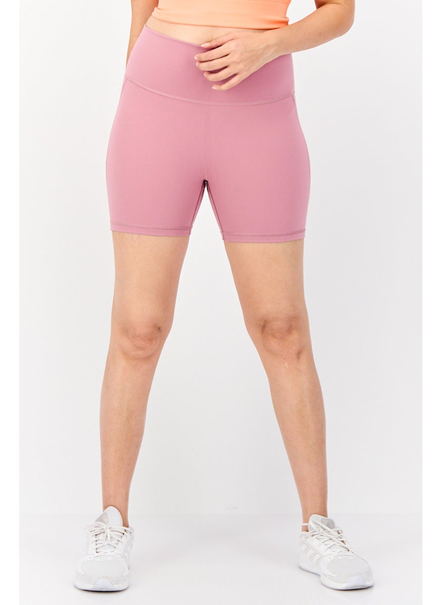 Adidas Women Sportswear Fit Yoga Shorts, Mauve  - Image 1
