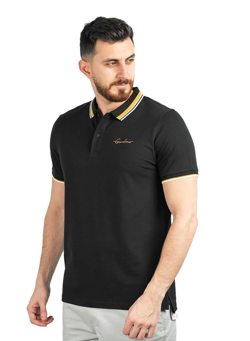GIORDANO Men's Classic Slim Fit Polo with Signature Embroidery