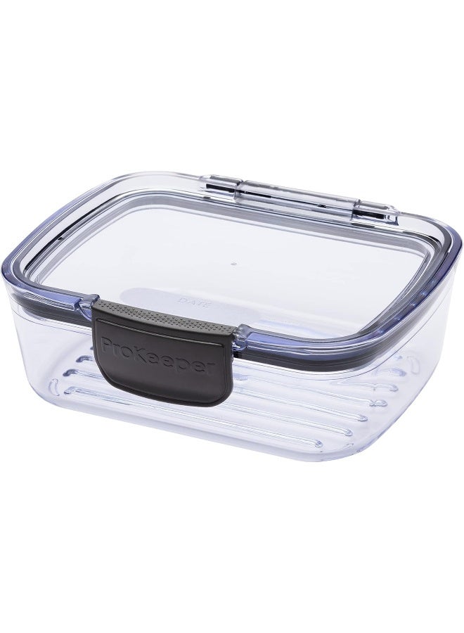 Progressive مجموعة تخزين بروكيبير + دلي: حاويات محكمة الإغلاق مصنوعة من السيليكون مع قاعدة مجوفة، غطاء قابل للمسح الجاف، خالية من BPA، قابلة للتكديس، تحافظ على اللحوم والأجبان طازجة لفترة أطول - Image 1