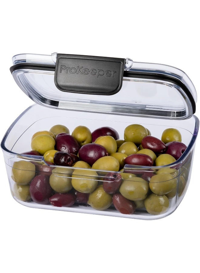Progressive مجموعة تخزين بروكيبير + دلي: حاويات محكمة الإغلاق مصنوعة من السيليكون مع قاعدة مجوفة، غطاء قابل للمسح الجاف، خالية من BPA، قابلة للتكديس، تحافظ على اللحوم والأجبان طازجة لفترة أطول - Image 2