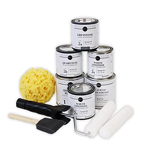 Giani Granite Countertop Paint Kit 2.0-100% Acrylic (White Diamond) - Image 2