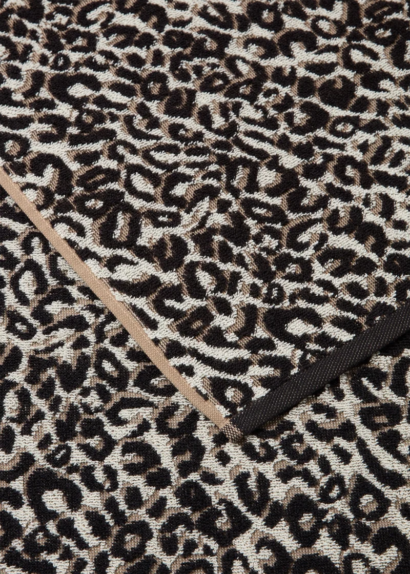 ماتلان Black & Gold 100% Cotton Casa Leopard Print Towel