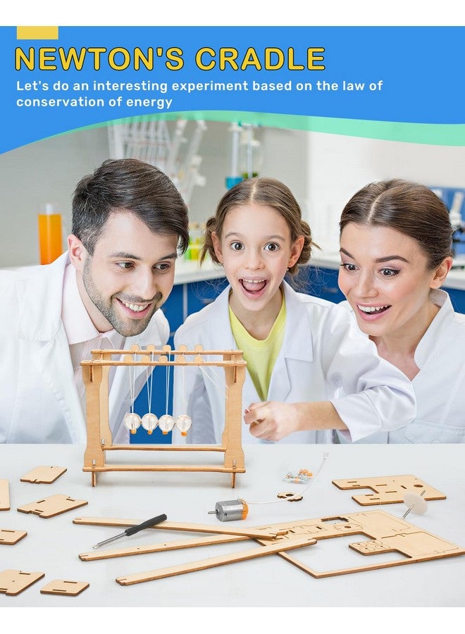 Poraxy 5 Set STEM Science Kits for Kids Age 8-12, Wooden Building STEM Projects 8-10, 3D Puzzles, Experiment Circuits Model, Toys for Ages 8-13, Gifts for Boys and Girls 6 7 8 9 10 11 12 13 Years Old - Image 5