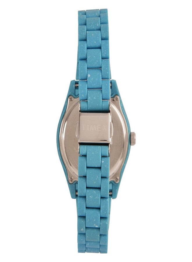 Timex Women's Waterbury Ocean x Peanuts 37mm Watch - Blue Bracelet Blue Dial Blue Case, Blue/Dial, One Size, 37 mm Waterbury Ocean X Peanuts 3-Hand Bracelet Watch - Image 3