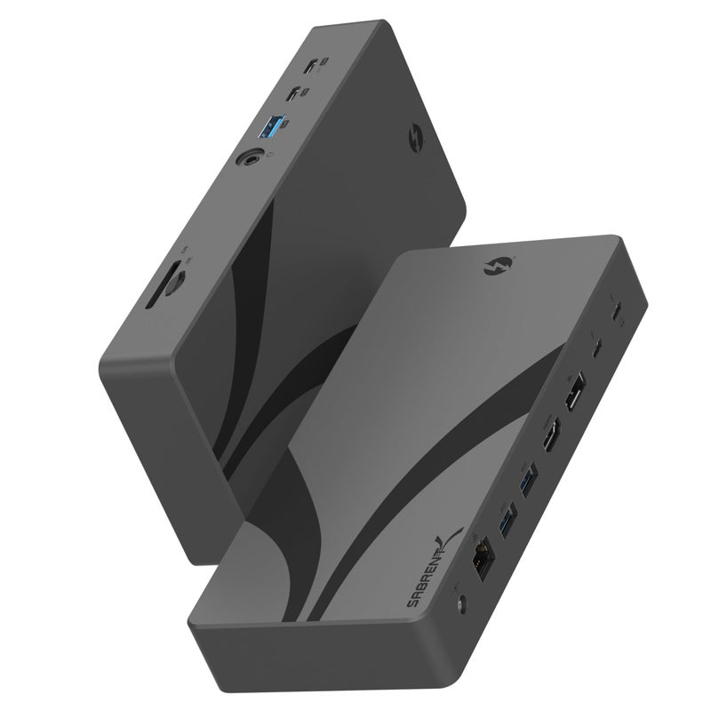 SABRENT Thunderbolt 4 Docking Station TB4 Ports 8K4K USB4 TB3 Compatible DP 14 HDMI 21 USBCUSBA Ports Gigabit Ethernet Audio Jack SDTF Card Reader WindowsmacOSLinux DST4MF - Image 2