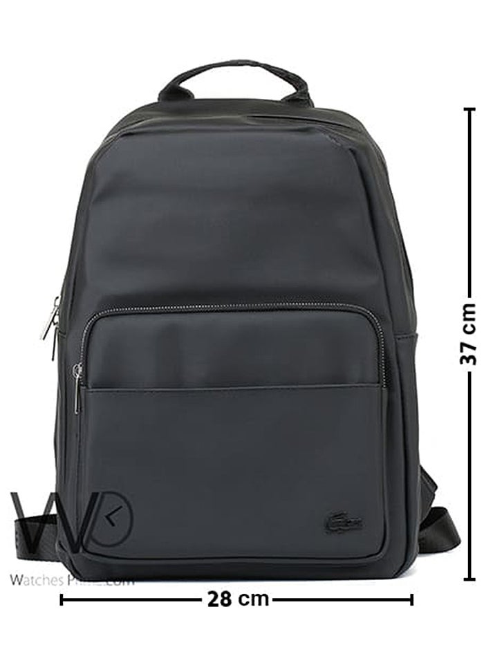 LACOSTE Lacoste Laptop Black Fiber Men Sport Backpack Bag  - Image 3