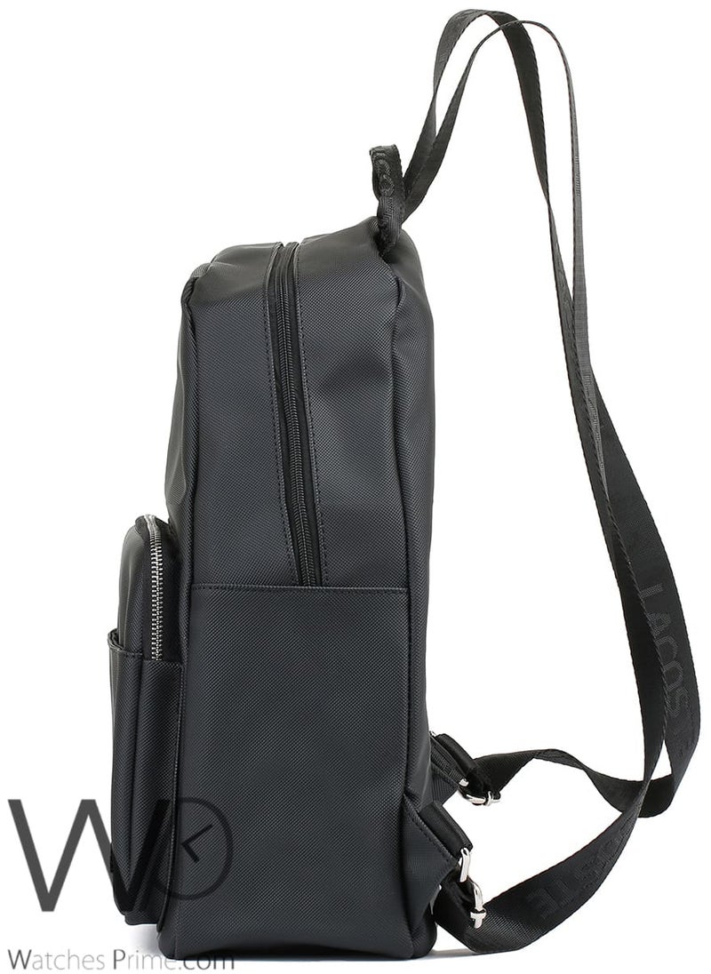 LACOSTE Lacoste Laptop Black Fiber Men Sport Backpack Bag  - Image 5