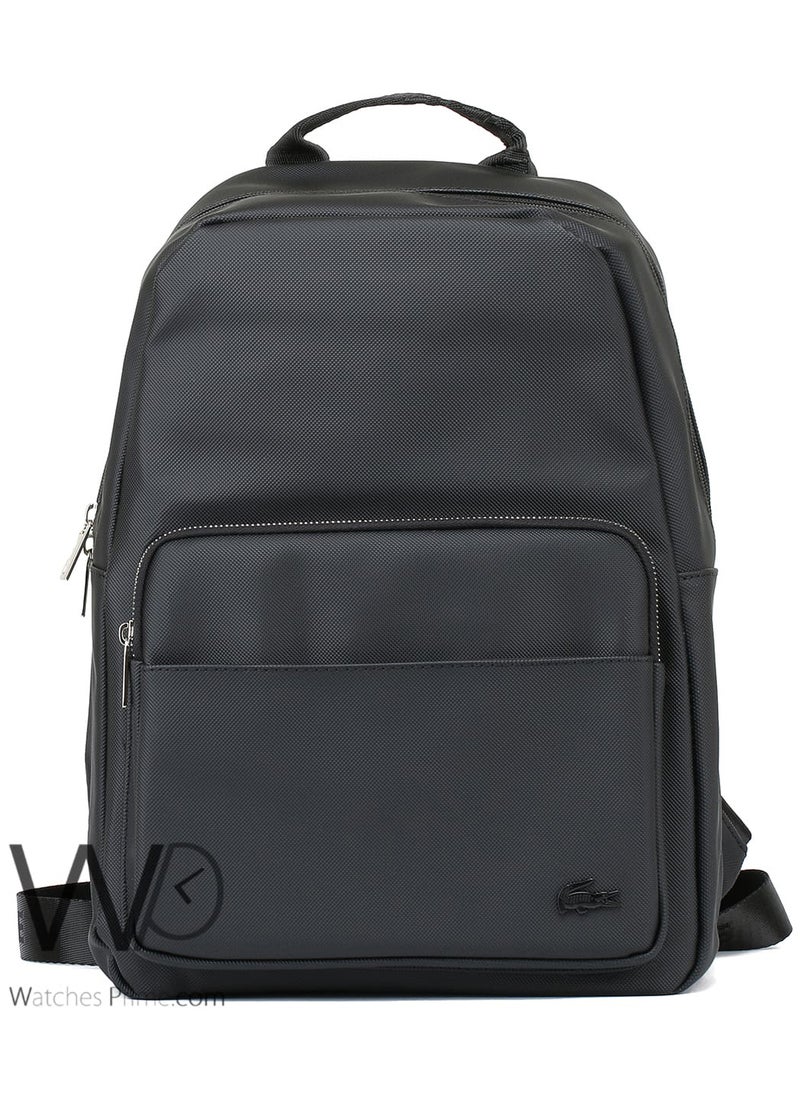 LACOSTE Lacoste Laptop Black Fiber Men Sport Backpack Bag  - Image 2