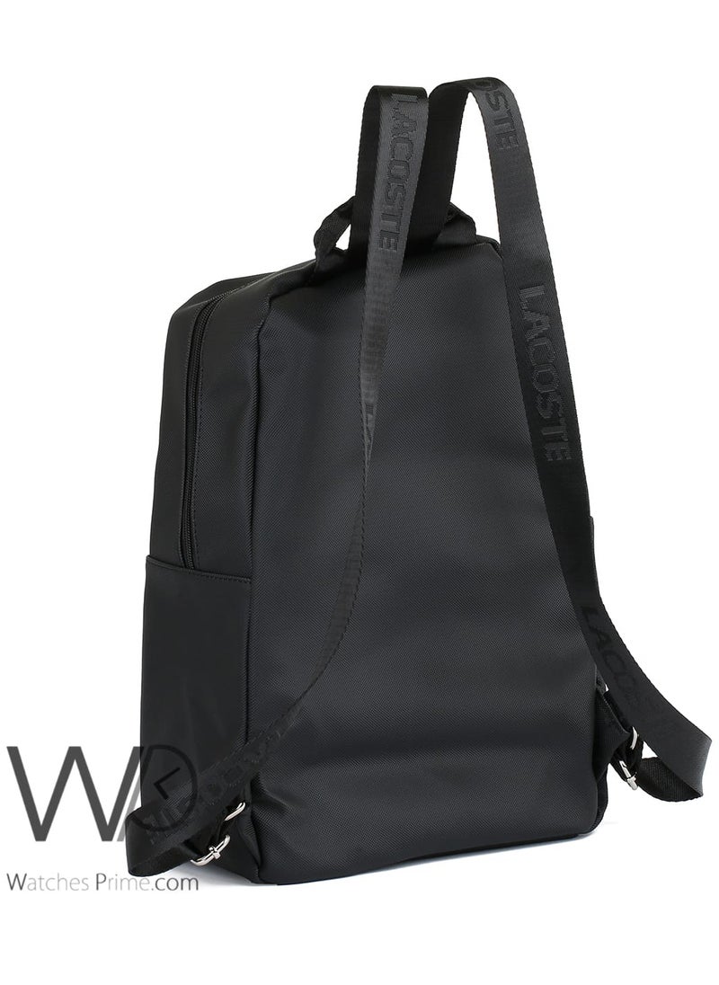 LACOSTE Lacoste Laptop Black Fiber Men Sport Backpack Bag  - Image 4