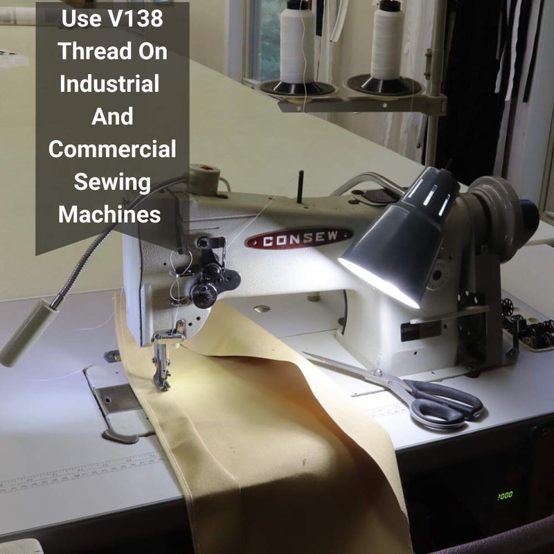 Ez-Xtend #138 Bonded Polyester Thread 100% American Made For Outdoor And Marine Fabric Sewing Applications  Awnings  Tarps  Canvas. For Heavy Duty And Industrial Sewing Machines (White  8 Oz) - Image 3